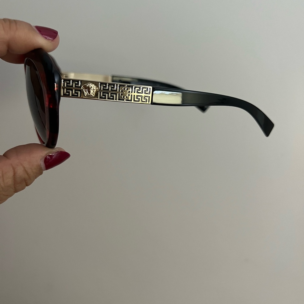Versace Red and Black Sunglasses - Picture 3 of 10